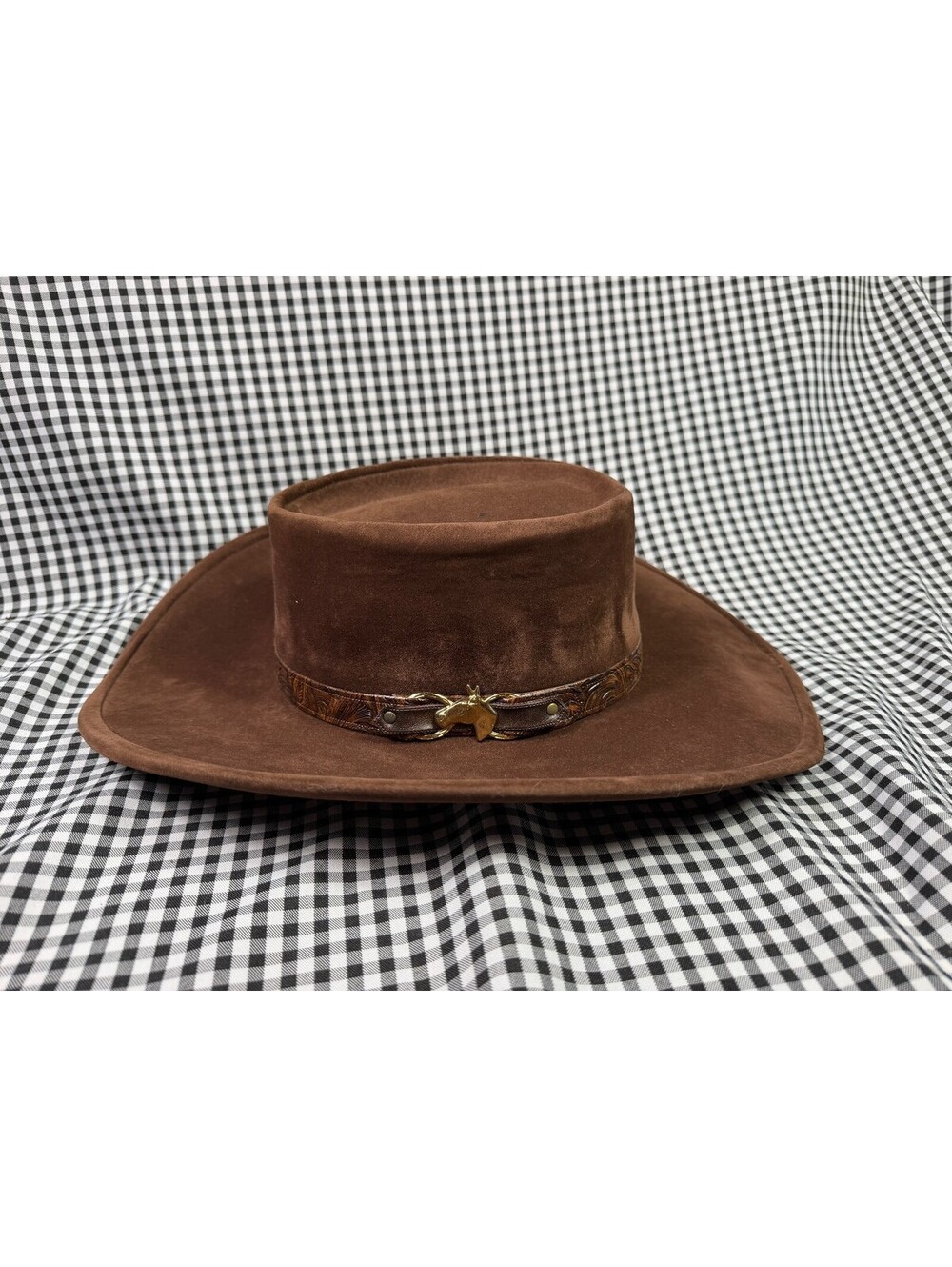 Bailey U-Rollit Cowboy Hat Brown Faux Suede Western Horse Concho 6 7/8